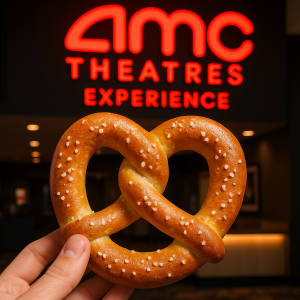 Cinematic Celebration: Theatre rental + Pretzel Bites Party Pack  for 15 Guests